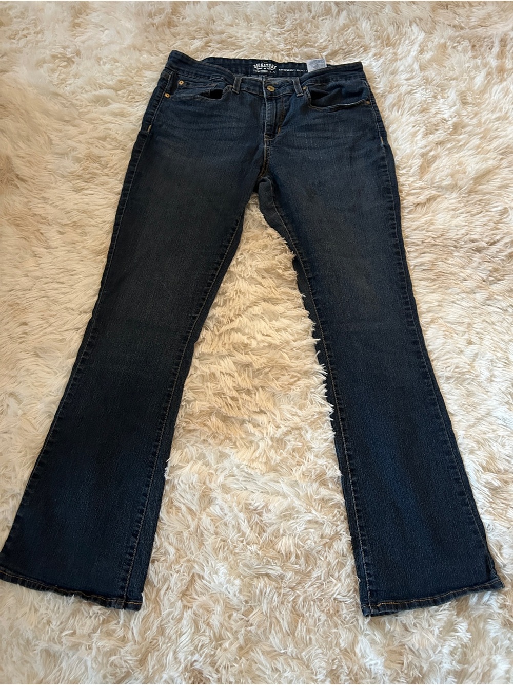 Signature by Levi Strauss Dark Blue Flare Jeans